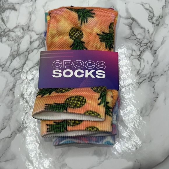 CROCS Socks Tropical Crew for Kids-NEW! - Picture 2 of 5